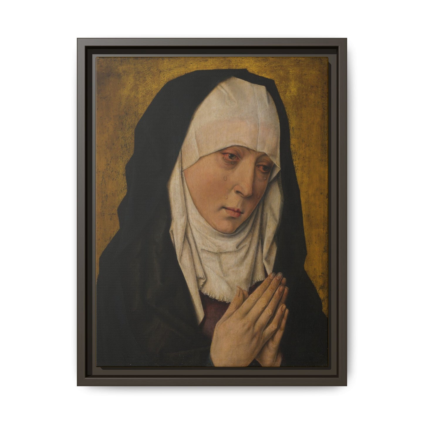 Mater Dolorosa – The Sorrowing Virgin. Religious Print. Matte. Framed canvas.