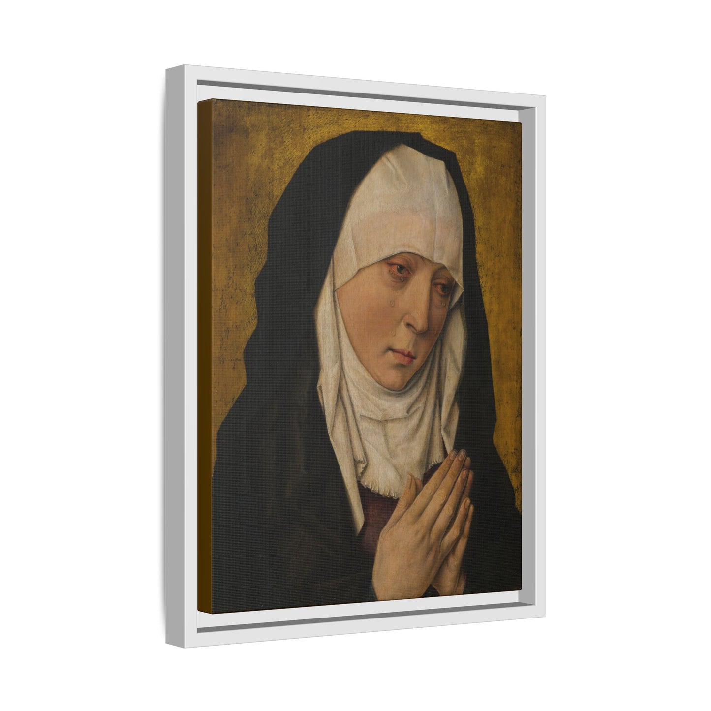 Mater Dolorosa – The Sorrowing Virgin. Religious Print. Matte. Framed canvas.