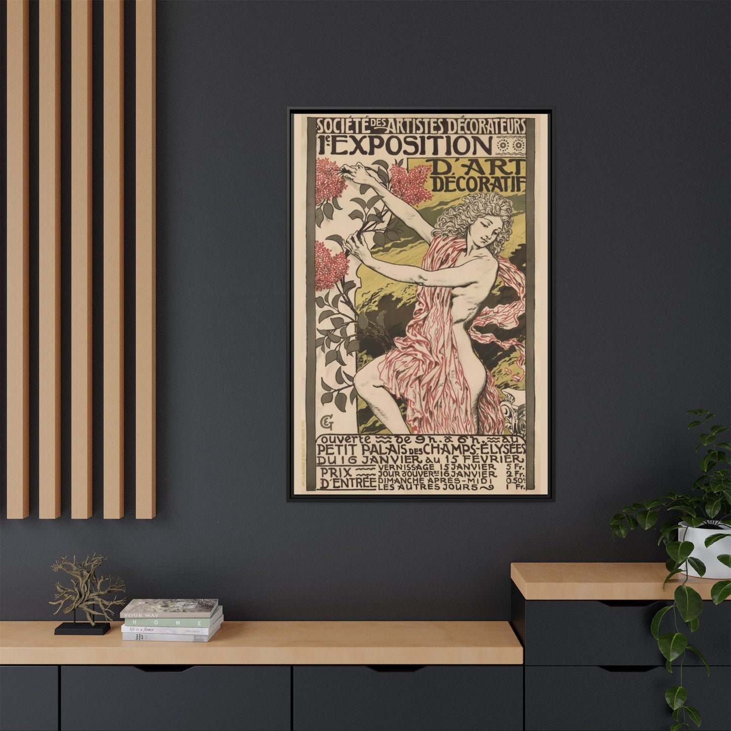 1re Exposition d’Art Décoratif Poster (Société des Artistes Décorateurs, 1912). Matte. Framed Canvas.