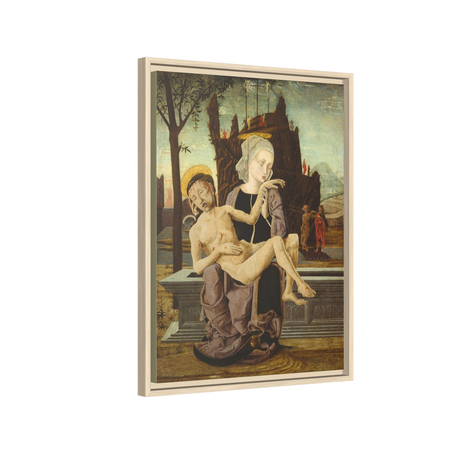Pietà by Cosmè Tura (c. 1460). Matte. Framed Canvas.