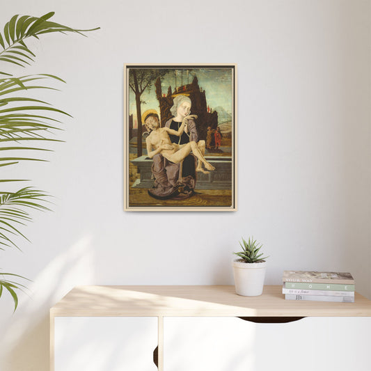 Pietà by Cosmè Tura (c. 1460). Matte. Framed Canvas.