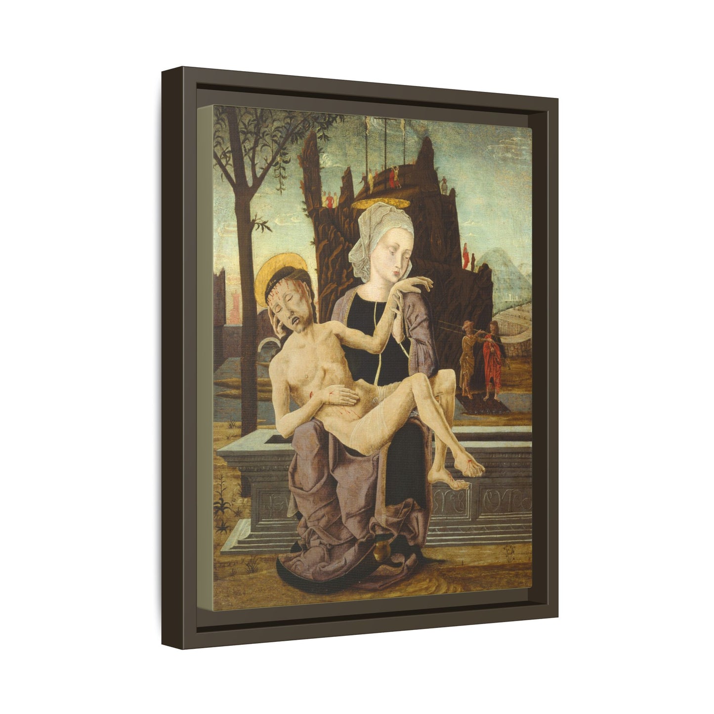 Pietà by Cosmè Tura (c. 1460). Matte. Framed Canvas.