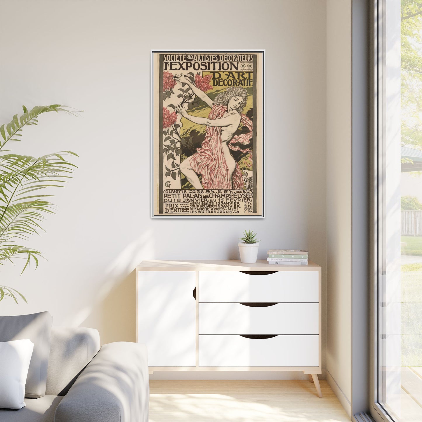 1re Exposition d’Art Décoratif Poster (Société des Artistes Décorateurs, 1912). Matte. Framed Canvas.