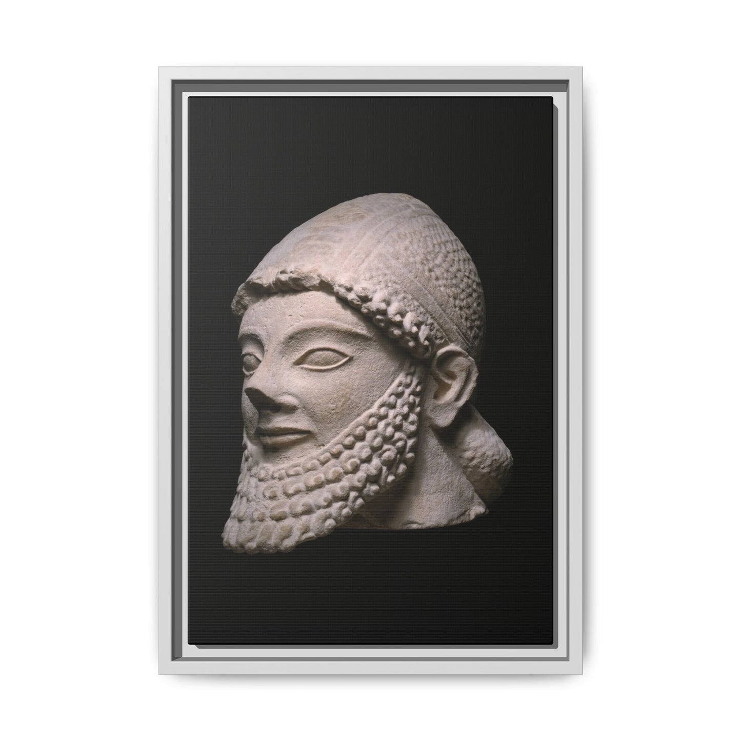Head of a Bearded Man – Cypriot, 5th Century BCE (Art Institute of Chicago). Matte. Wall Decor.