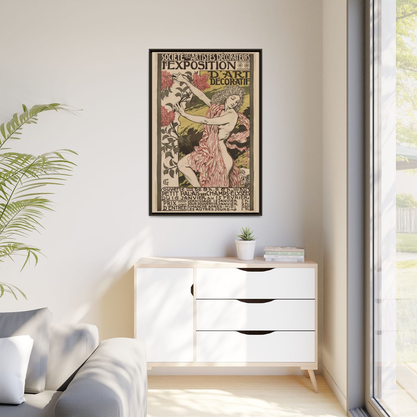 1re Exposition d’Art Décoratif Poster (Société des Artistes Décorateurs, 1912). Matte. Framed Canvas.