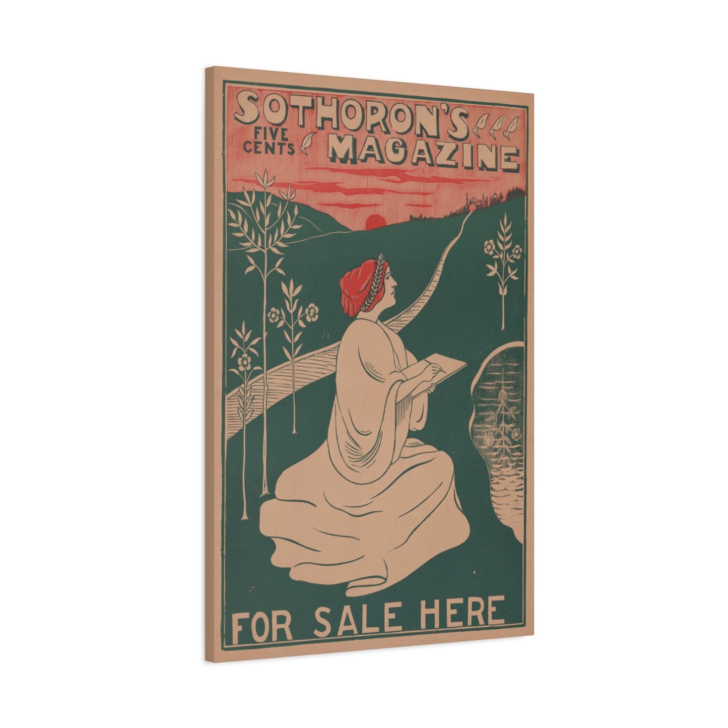 Sothoron’s Five Cents Magazine, For Sale Here (c. 1915). Matte Canvas.