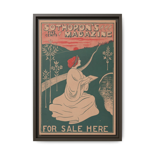 Sothoron’s Five Cents Magazine, For Sale Here (c. 1915). Matte. Framed Canvas.