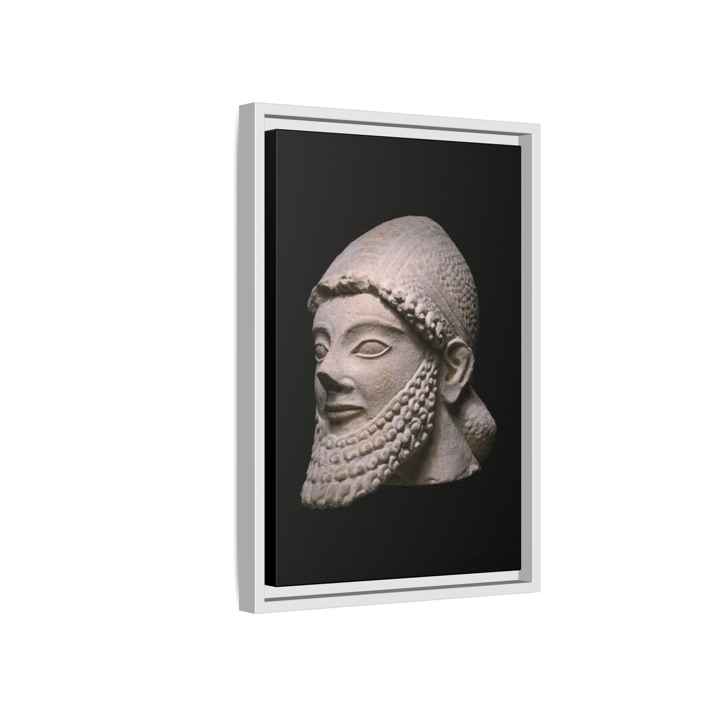 Head of a Bearded Man – Cypriot, 5th Century BCE (Art Institute of Chicago). Matte. Wall Decor.