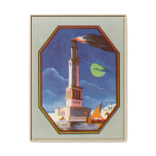 Le Phare d’Alexandrie – The Lighthouse of Alexandria. Matte. Framed canvas.
